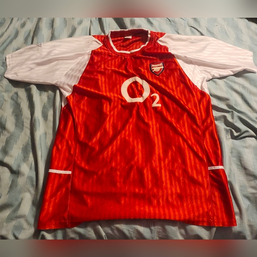 Golden Cup‎ Sports ARSENAL Football Club O2 Size XL Soccer Jersey Men's Size XL